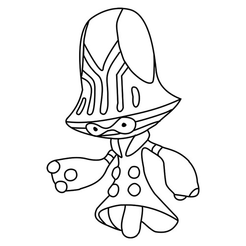 Pokémon Beheeyem Coloring Page #0606 free printable Generation 5 Pokémon Coloring Pages coloring page