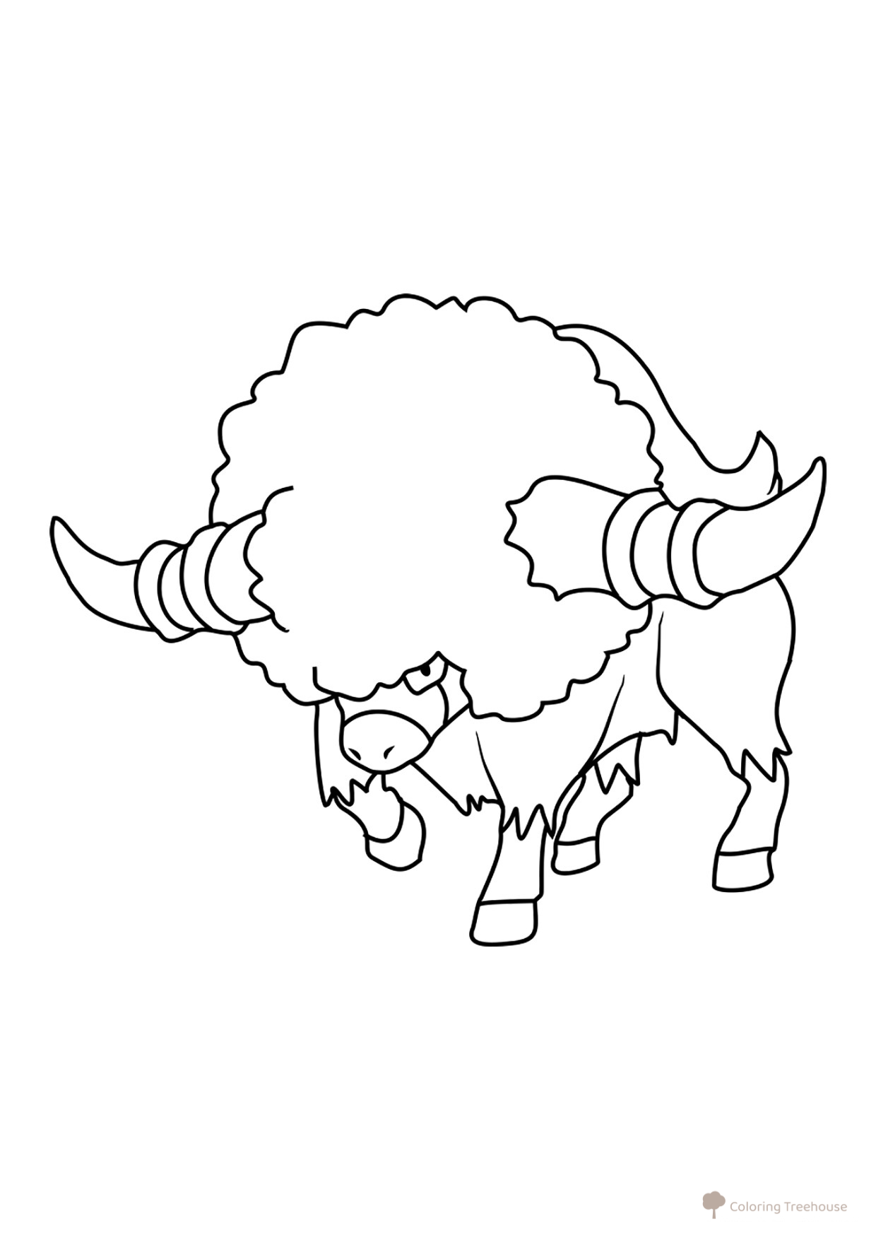 Pokemon Buffalant Coloring Page #0626 free printable Generation 5 Pokémon Coloring Pages coloring page