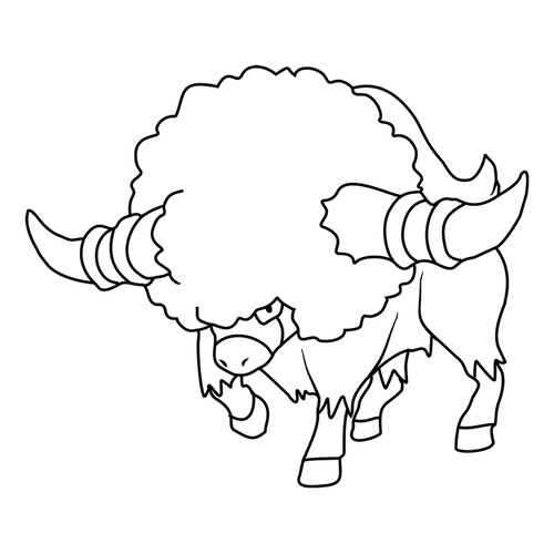 Pokemon Buffalant Coloring Page #0626 free printable Generation 5 Pokémon Coloring Pages coloring page