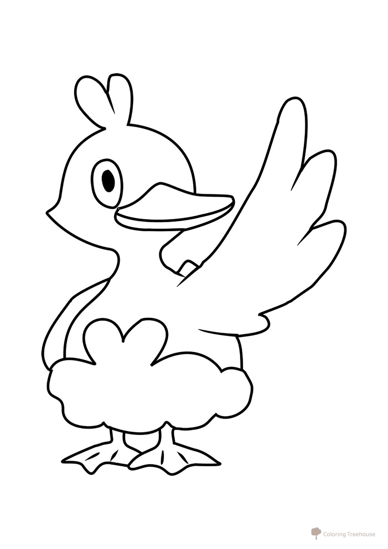 Pokemon Ducklett Coloring Page #0580 free printable Generation 5 Pokémon Coloring Pages coloring page