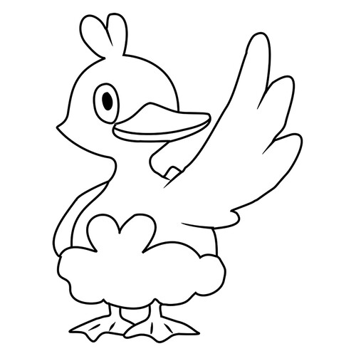 Pokemon Ducklett Coloring Page #0580 free printable Generation 5 Pokémon Coloring Pages coloring page