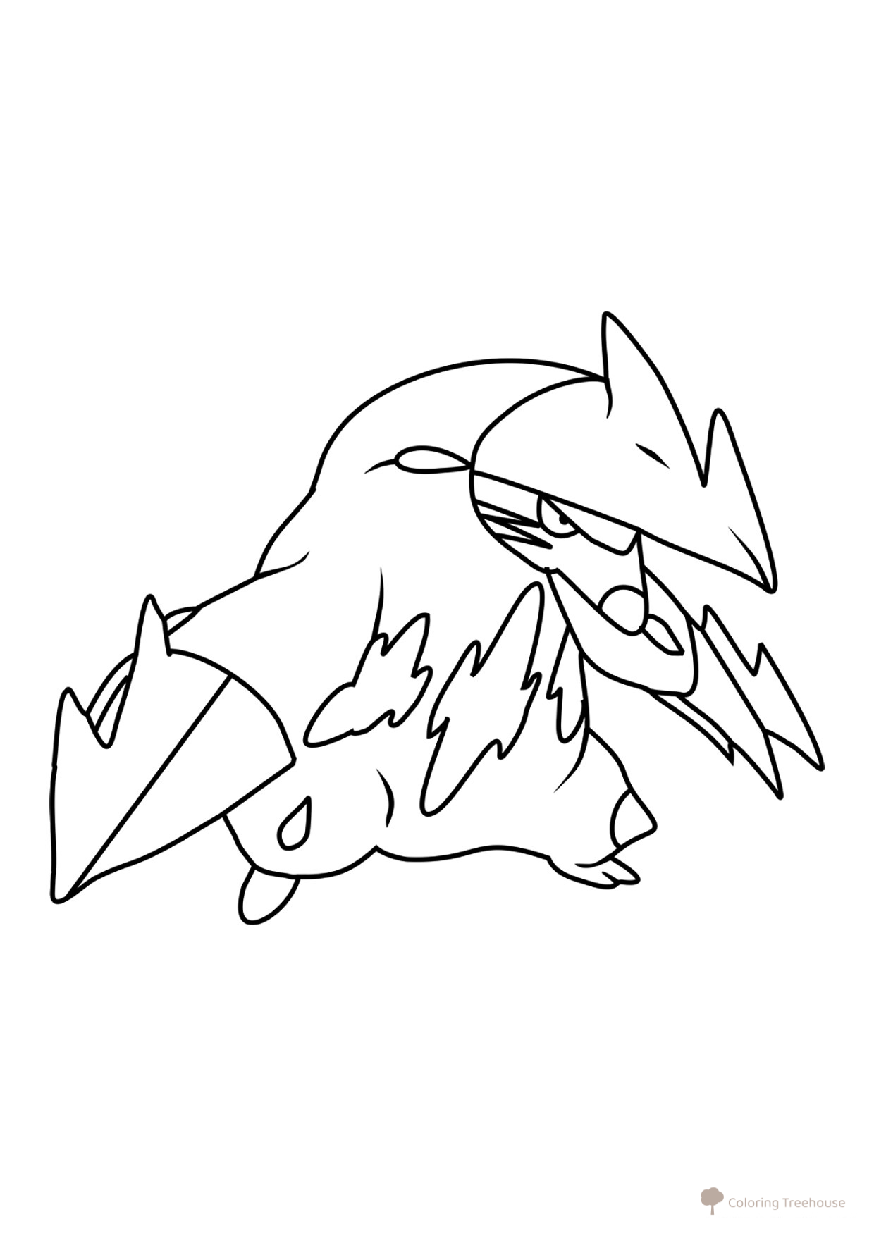 Excadrill Pokemon Coloring Page #0530 free printable Generation 5 Pokémon Coloring Pages coloring page