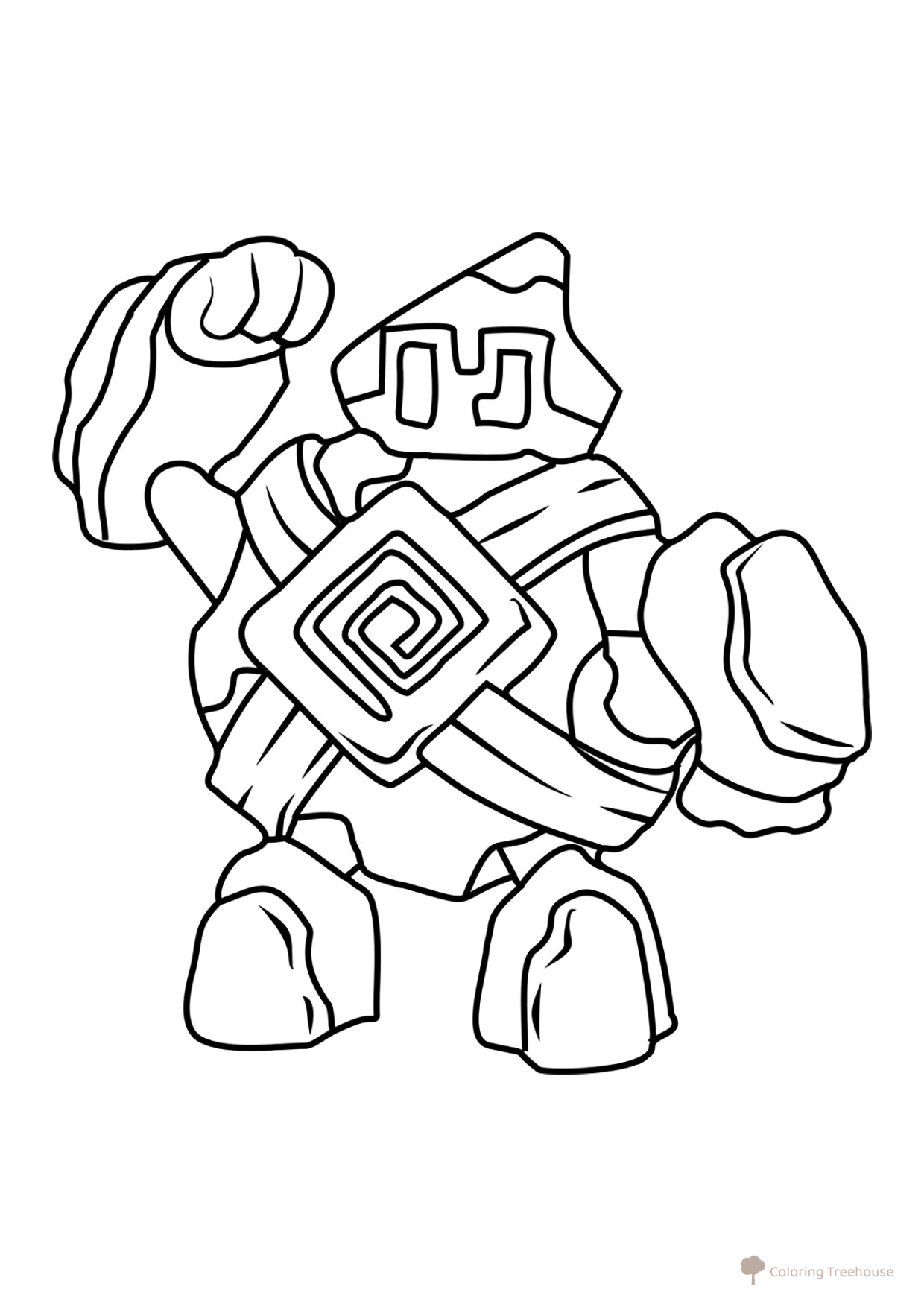 Página para colorear Pokémon Golett #0622 dibujo para colorear gratis de Páginas para colorear: Pokémon de la 5.ª generación (Unova)