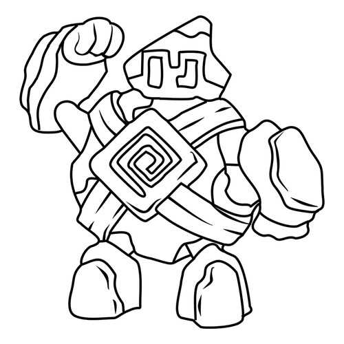 Página para colorear Pokémon Golett #0622 dibujo para colorear gratis de Páginas para colorear: Pokémon de la 5.ª generación (Unova)
