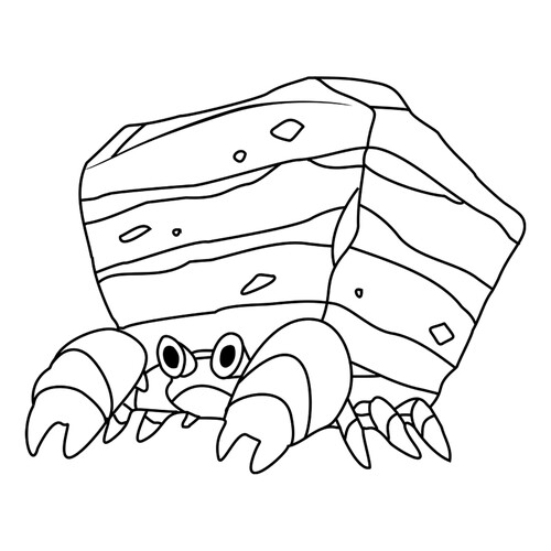 Página para colorear Pokémon Krastl #0558 dibujo para colorear gratis de Páginas para colorear: Pokémon de la 5.ª generación (Unova)