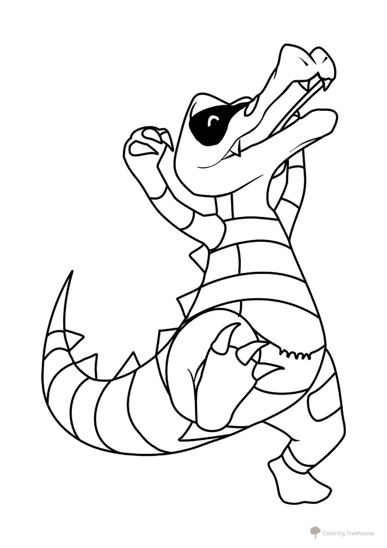 Página para colorear Pokémon Krokorok #0552 dibujo para colorear gratis de Páginas para colorear: Pokémon de la 5.ª generación (Unova)