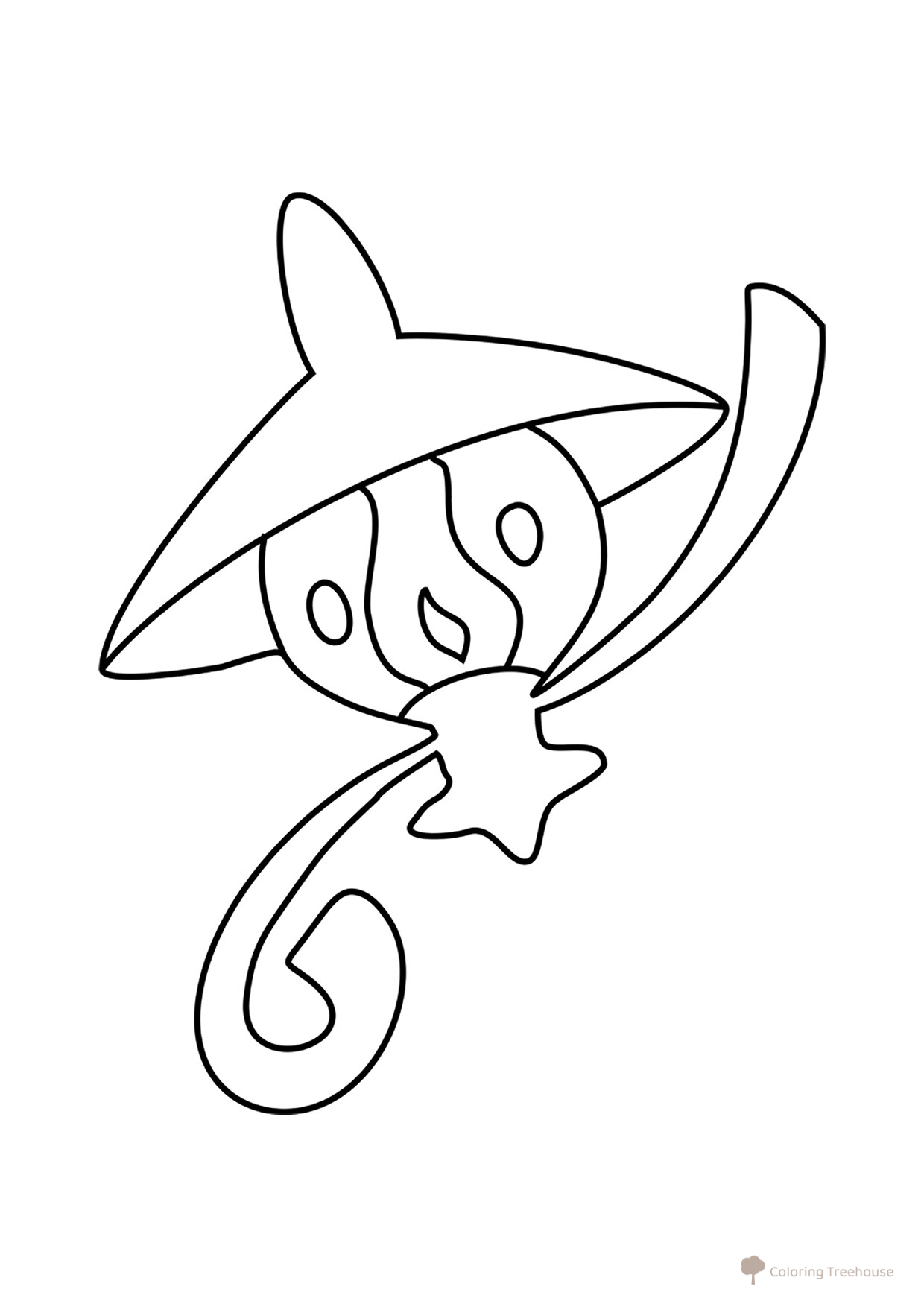 Pokemon Lampent Coloring Page #0608 free printable Generation 5 Pokémon Coloring Pages coloring page