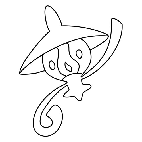Pokemon Lampent Coloring Page #0608 free printable Generation 5 Pokémon Coloring Pages coloring page