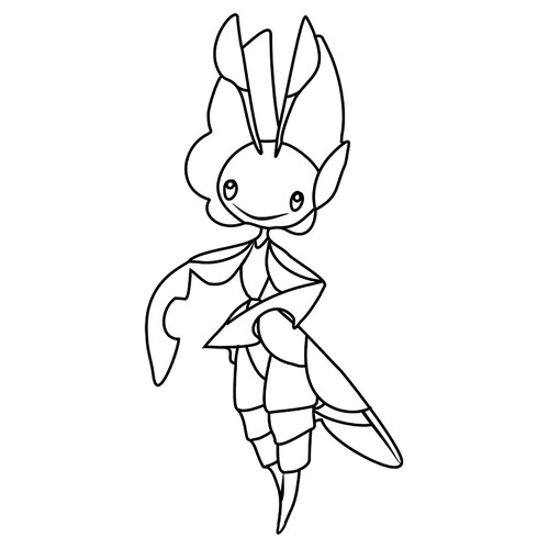 Página para colorear de Pokémon Livanni #0542 dibujo para colorear gratis de Páginas para colorear: Pokémon de la 5.ª generación (Unova)