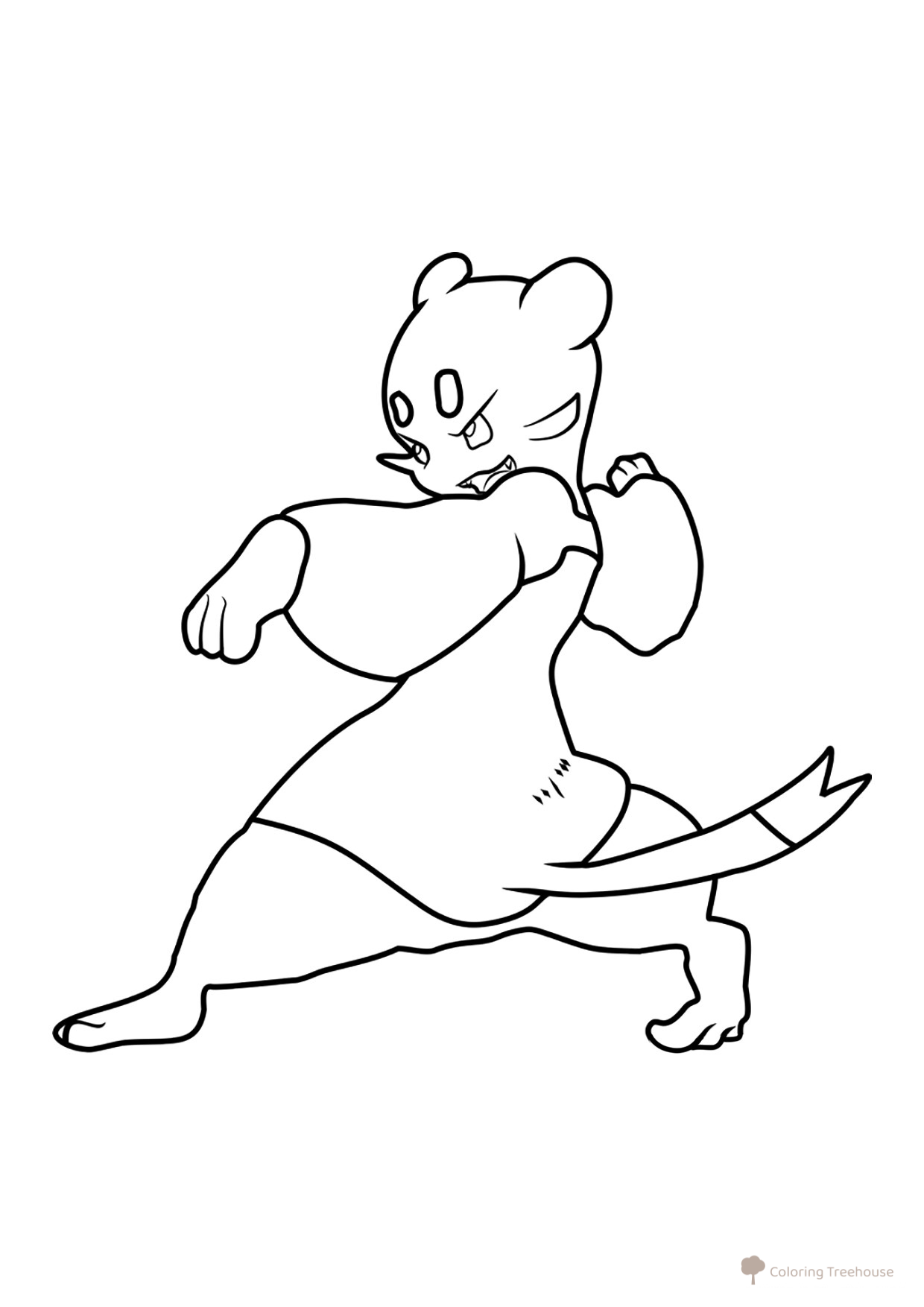 Mienfoo Pokémon Coloring Page #0619 free printable Generation 5 Pokémon Coloring Pages coloring page