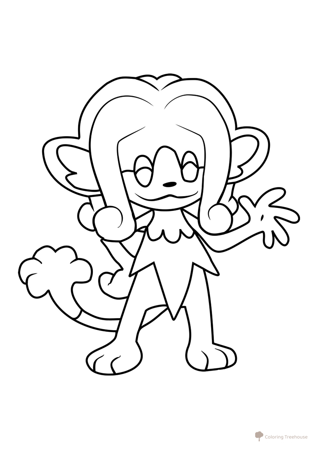 Página para colorear: Pokémon Simipur (№0516) dibujo para colorear gratis de Páginas para colorear: Pokémon de la 5.ª generación (Unova)