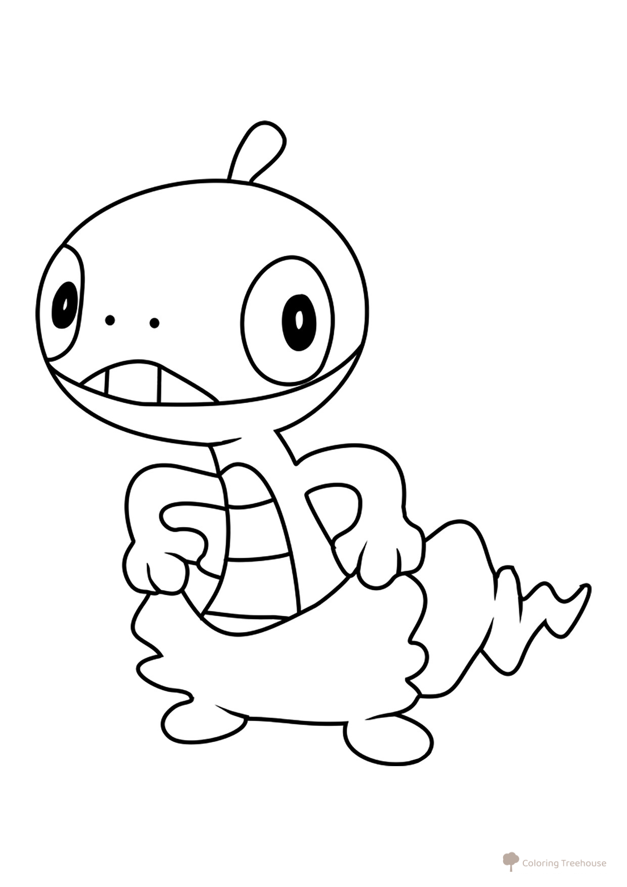 Pokémon Scraggy Coloring Page #0559 free printable Generation 5 Pokémon Coloring Pages coloring page