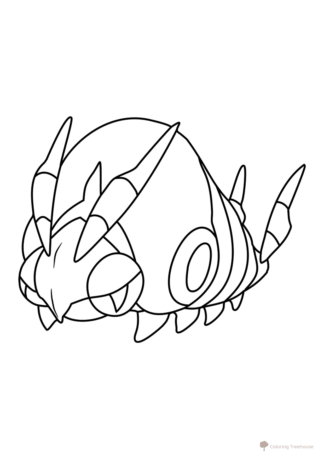 Pokémon Venipede Coloring Page #0543 free printable Generation 5 Pokémon Coloring Pages coloring page