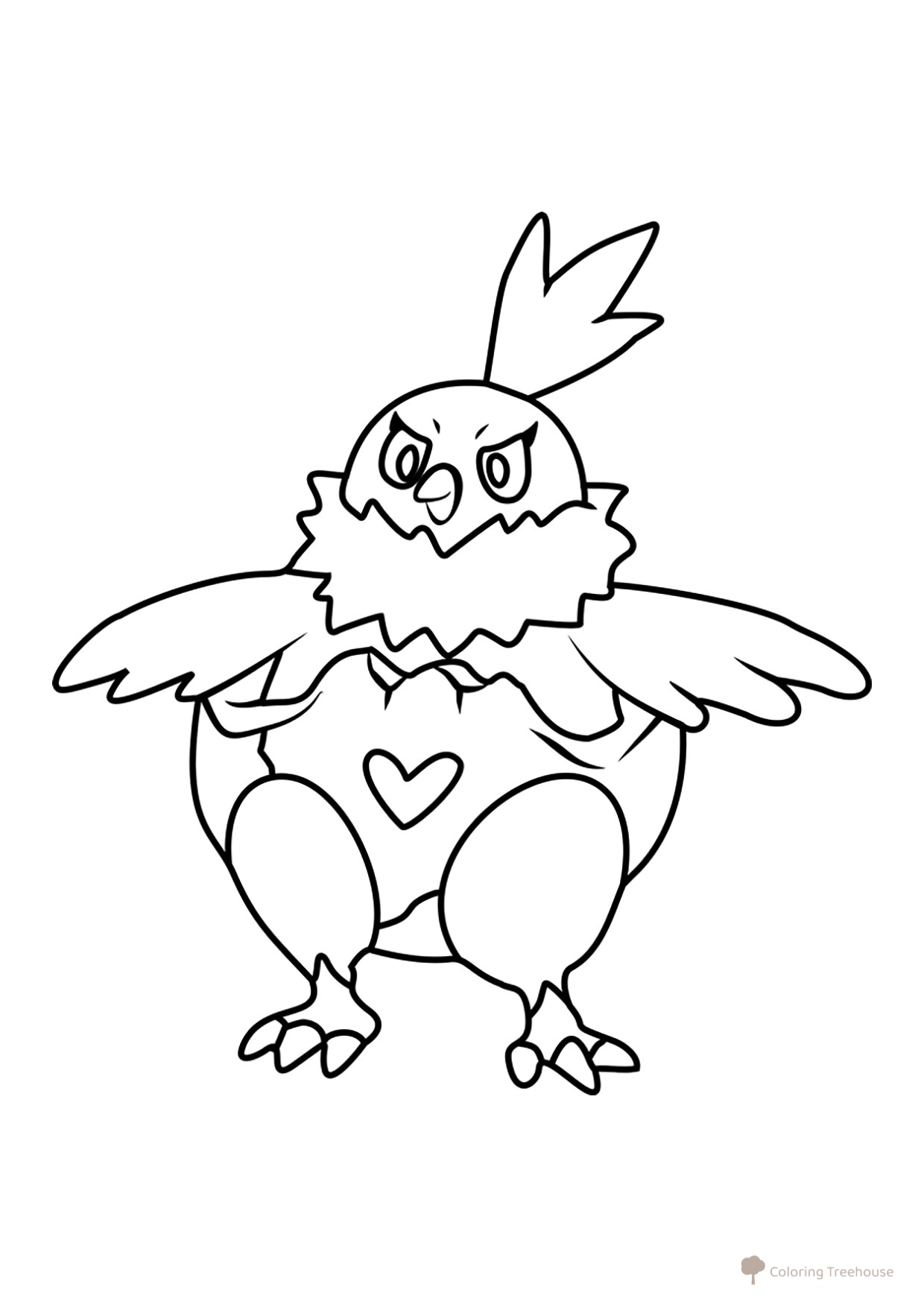 Vullaby Pokémon Coloring Page #0629 free printable Generation 5 Pokémon Coloring Pages coloring page