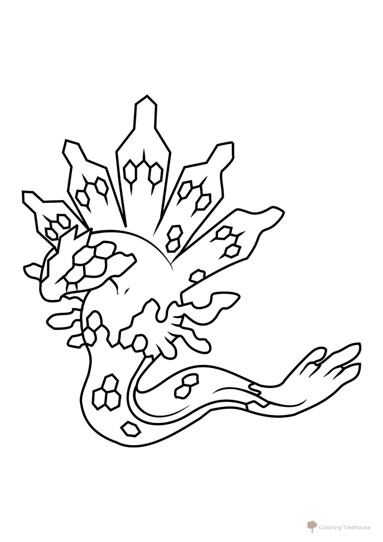 Página para colorear: Pokémon legendario Zygarde #0718 dibujo para colorear gratis de Páginas para colorear: Pokémon de la sexta generación