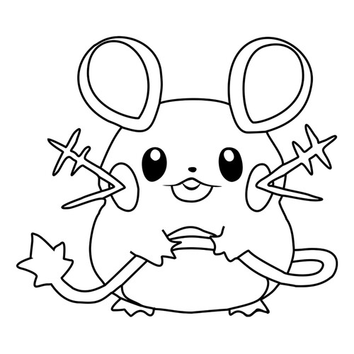 Página para colorear Pokémon Dedenne #0702 dibujo para colorear gratis de Páginas para colorear: Pokémon de la sexta generación