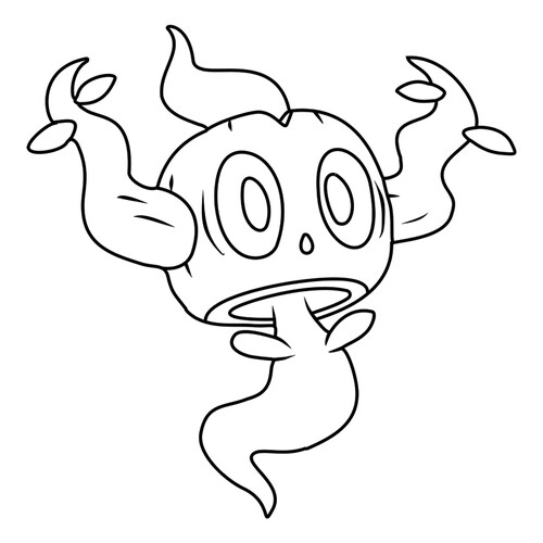 Página para colorear Pokémon Phantump #0708 dibujo para colorear gratis de Páginas para colorear: Pokémon de la sexta generación