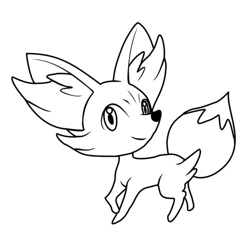 Pokemon Fennekin Coloring Page #0653 free printable Pokémon Gen 6 Coloring Pages coloring page