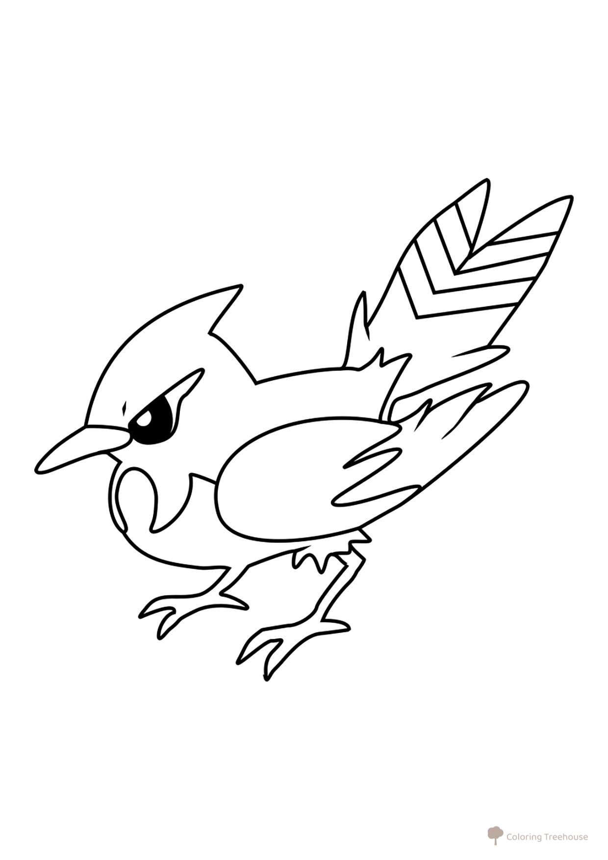 Pokemon Fletchinder Coloring Page #0662 free printable Pokémon Gen 6 Coloring Pages coloring page