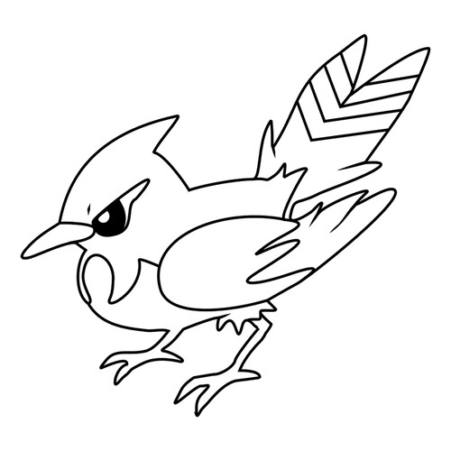 Pokemon Fletchinder Coloring Page #0662 free printable Pokémon Gen 6 Coloring Pages coloring page