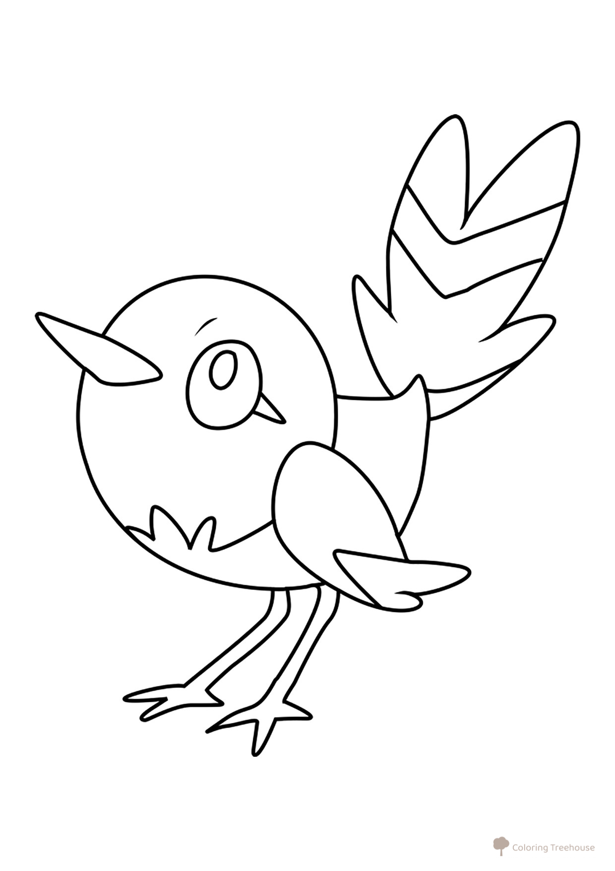 Página para colorear Pokémon Fletchling #0661 dibujo para colorear gratis de Páginas para colorear: Pokémon de la sexta generación