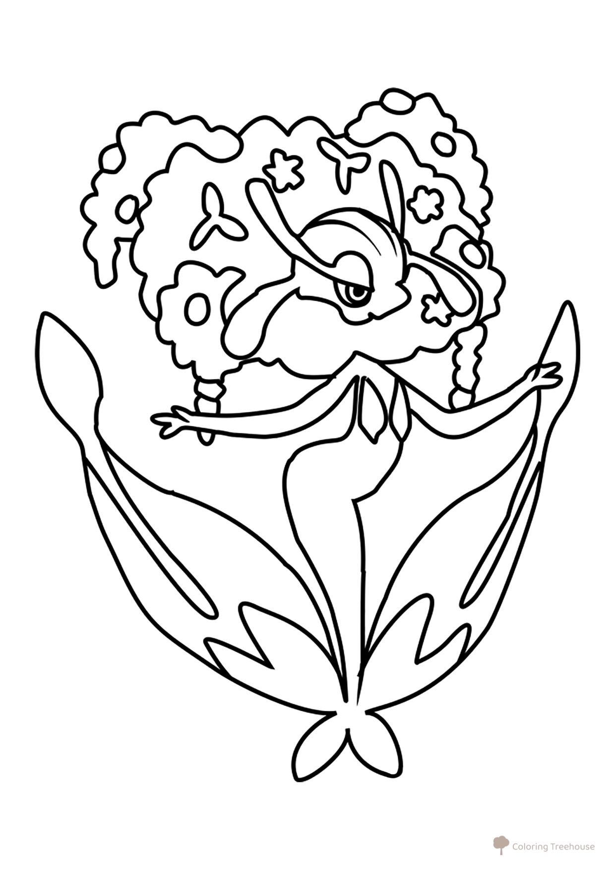 Página para colorear Pokémon Florges #0671 dibujo para colorear gratis de Páginas para colorear: Pokémon de la sexta generación