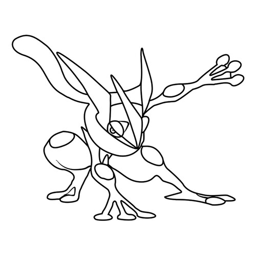 Pokémon Greninja Coloring Page #0658 free printable Pokémon Gen 6 Coloring Pages coloring page