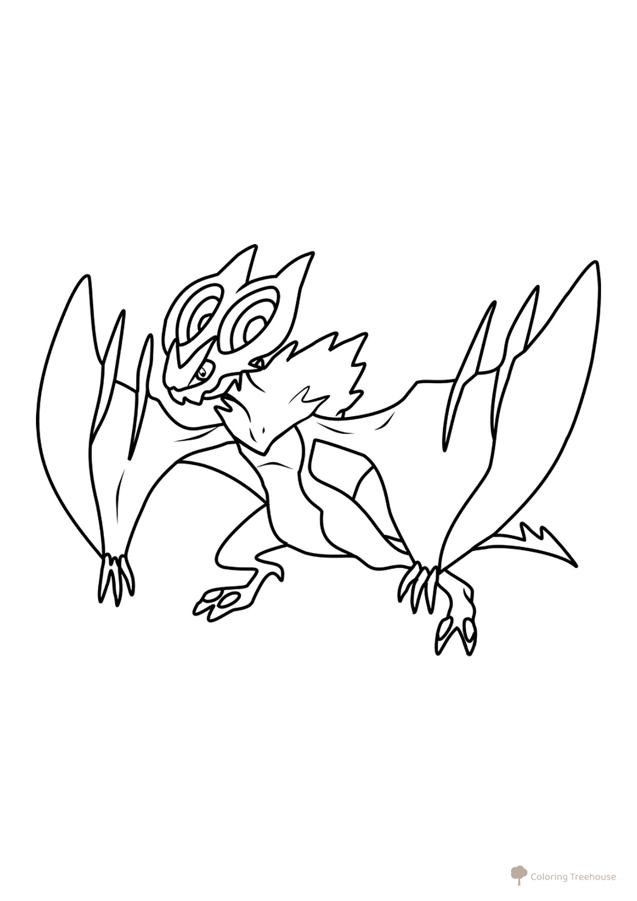 Pokemon Noivern Coloring Page #0715 free printable Pokémon Gen 6 Coloring Pages coloring page