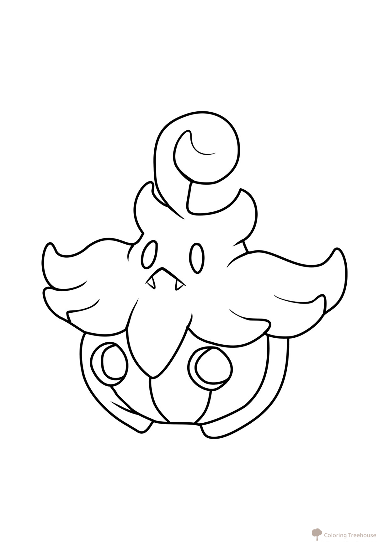 Pokémon Pumpkaboo Coloring Page #0710 free printable Pokémon Gen 6 Coloring Pages coloring page