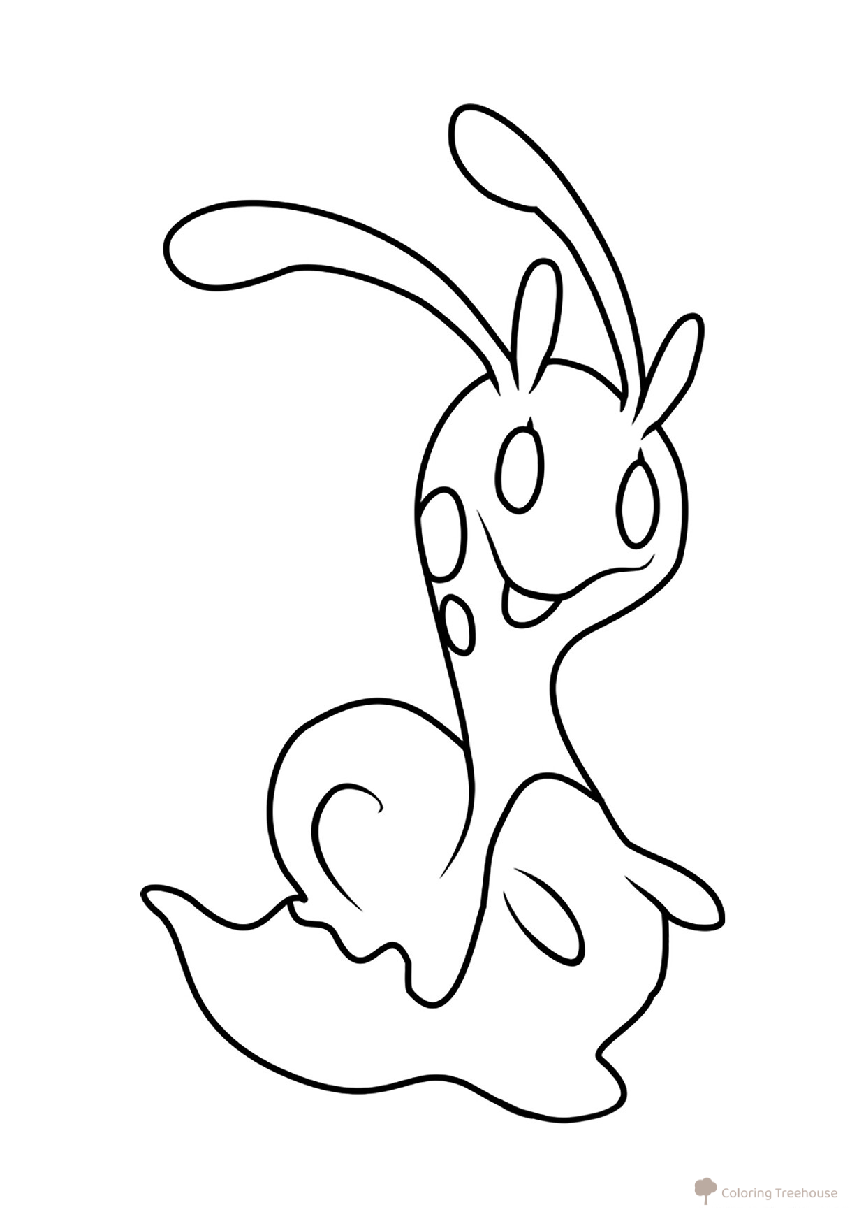 Página para colorear Pokémon Sliggoo #0705 dibujo para colorear gratis de Páginas para colorear: Pokémon de la sexta generación