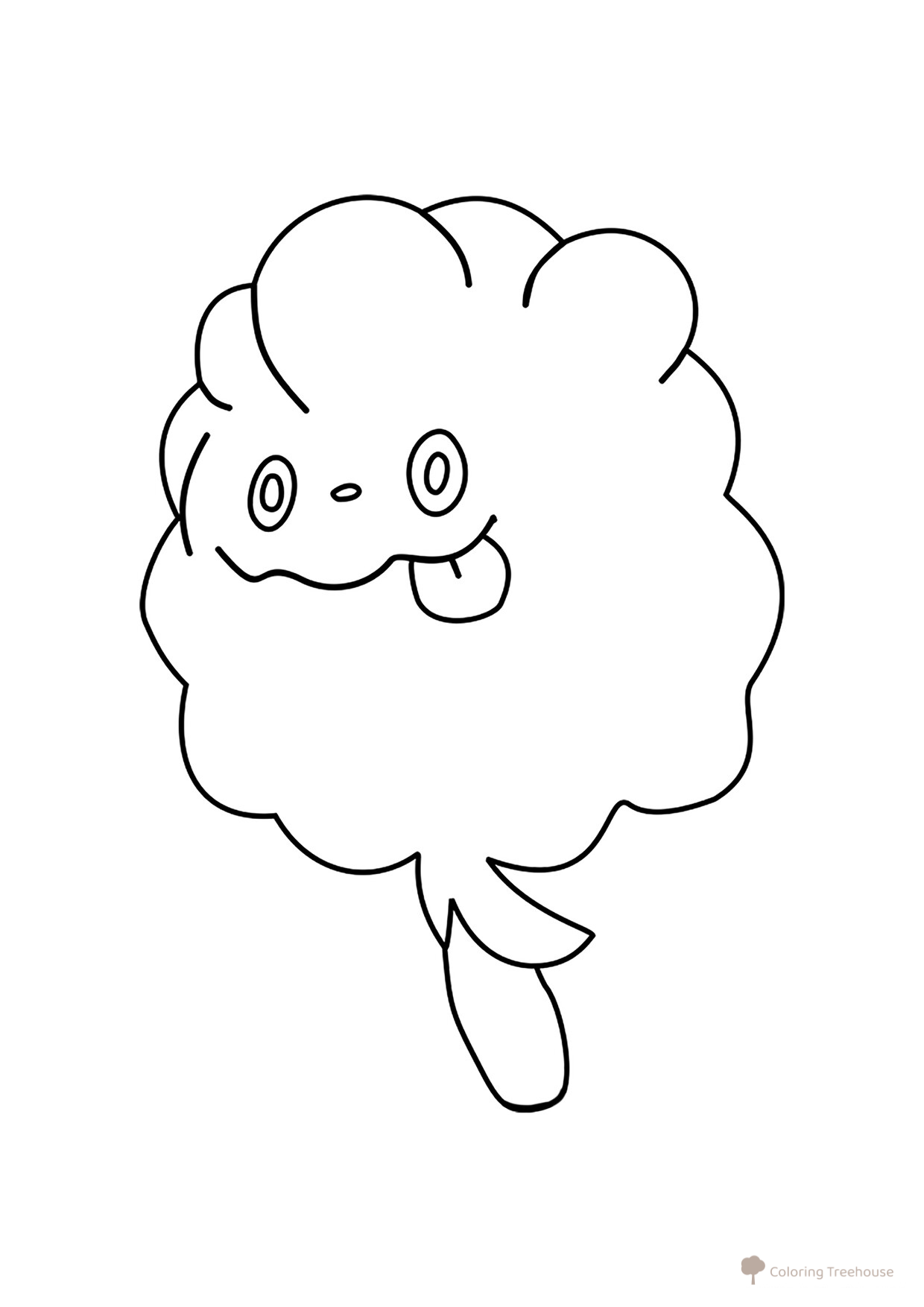 Swirlix Pokémon Coloring Page #0684 free printable Pokémon Gen 6 Coloring Pages coloring page