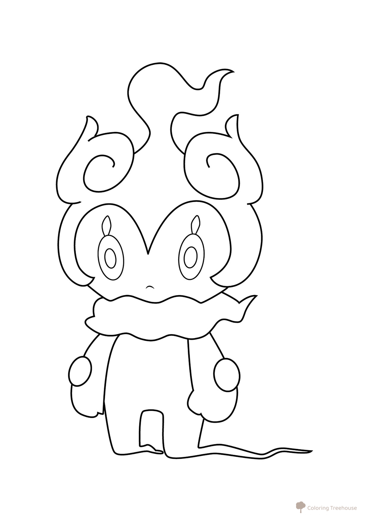 Página para colorear: Pokémon mítico Marshadow #0802 dibujo para colorear gratis de Páginas para colorear — Pokémon (generación 7)
