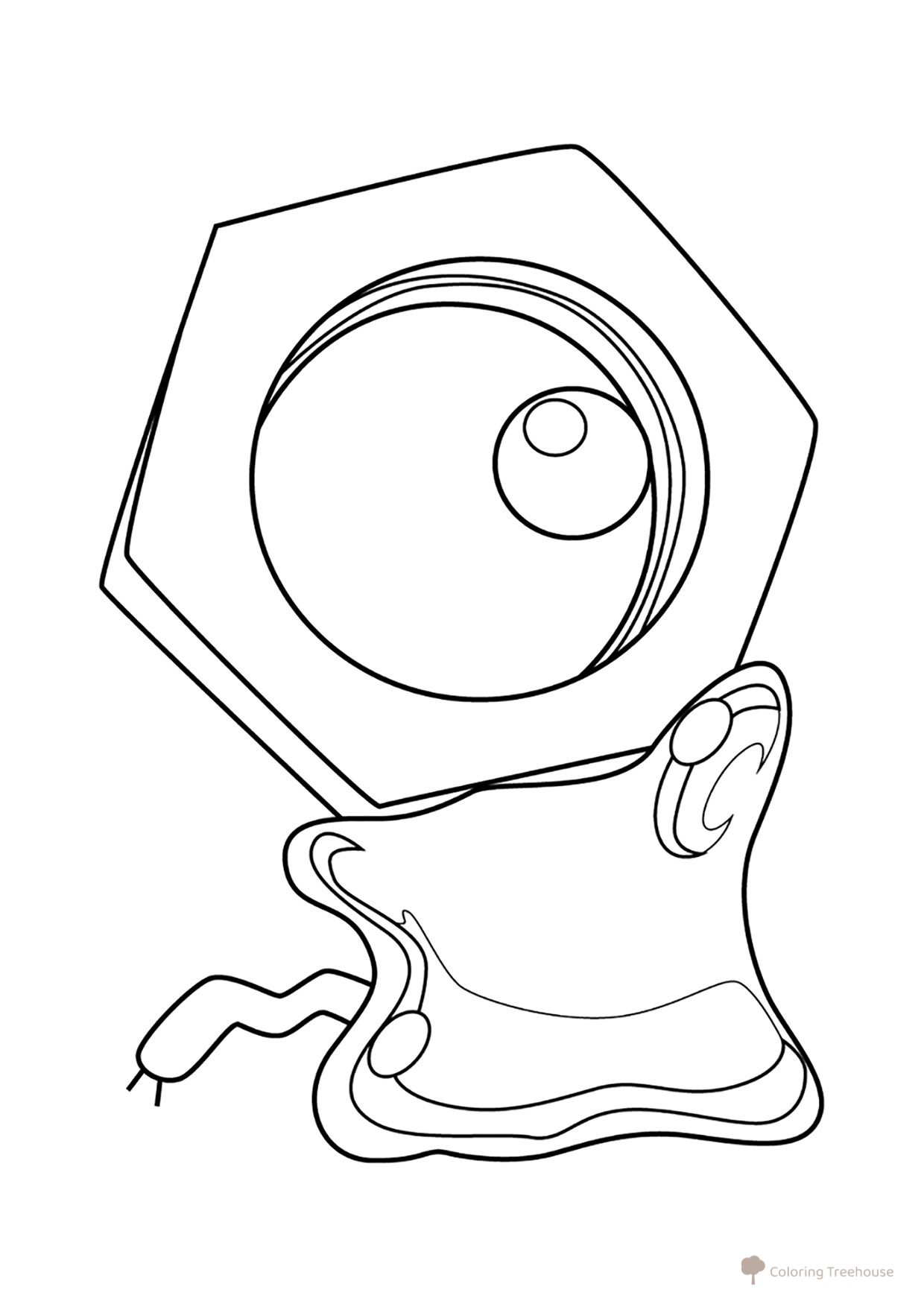 Página para colorear del Pokémon mítico Meltan #0808 dibujo para colorear gratis de Páginas para colorear — Pokémon (generación 7)