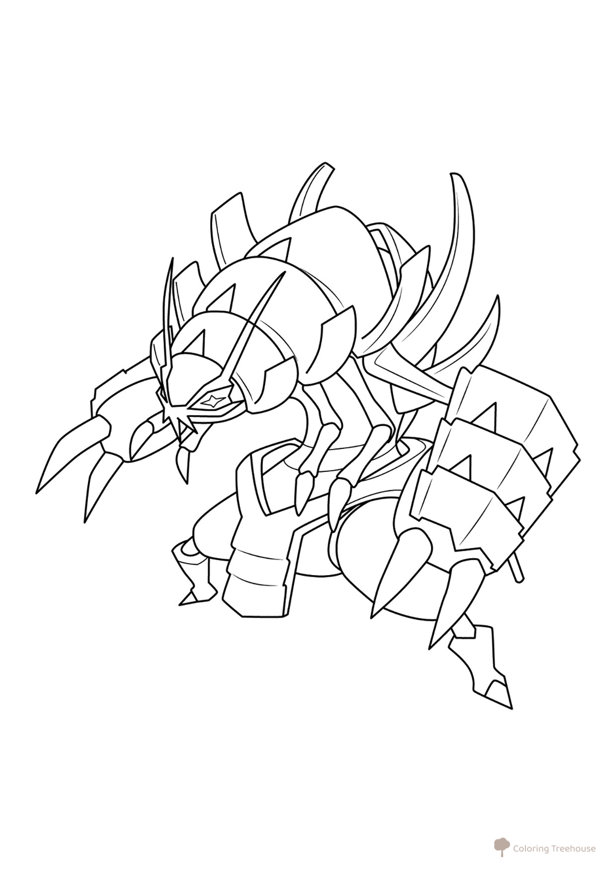 Pokémon Golisopod Coloring Page #0768 free printable Generation 7 Pokémon Coloring Pages coloring page