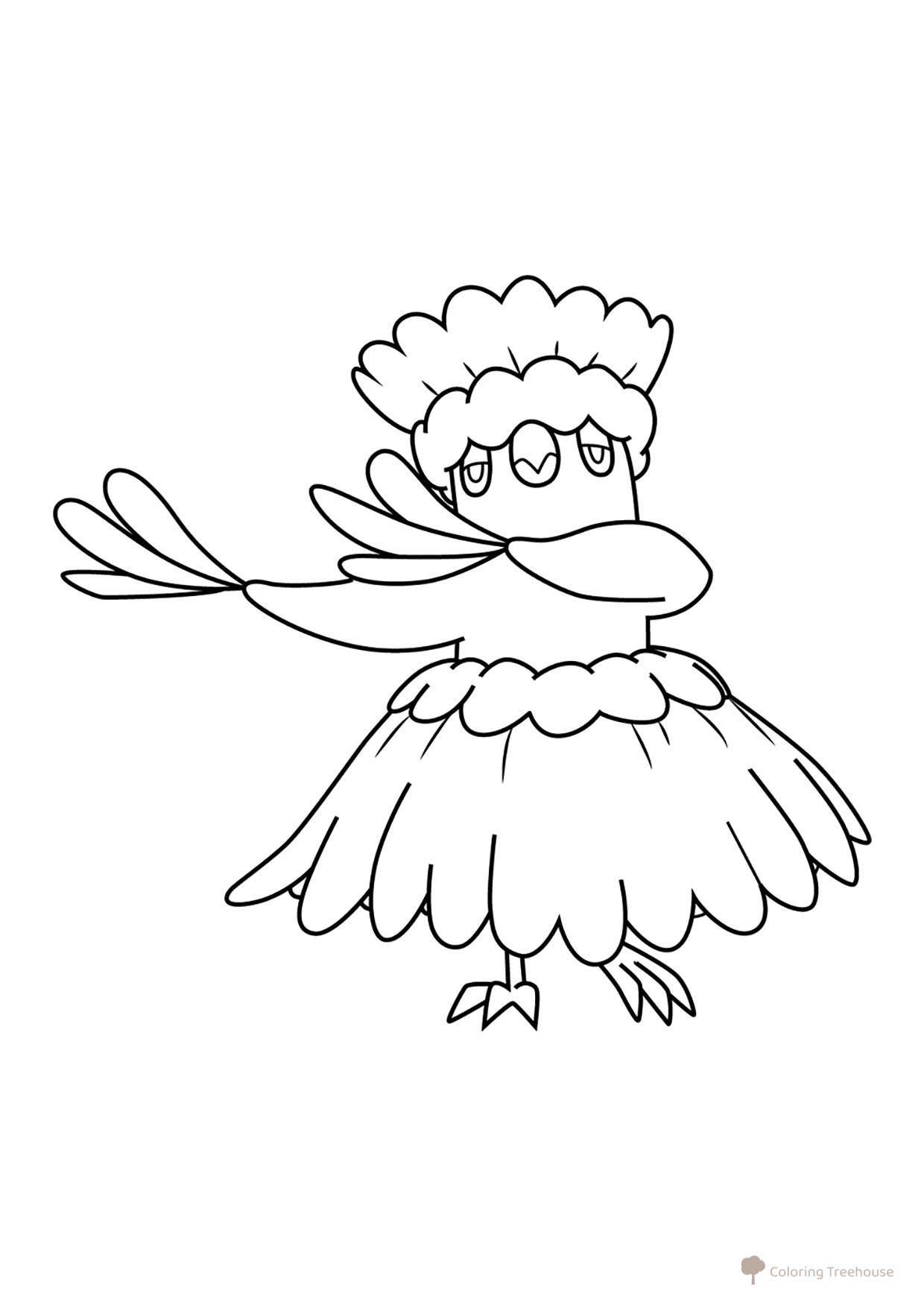 Página para colorear de Pokémon Oricorio estilo Pau #0741 dibujo para colorear gratis de Páginas para colorear — Pokémon (generación 7)