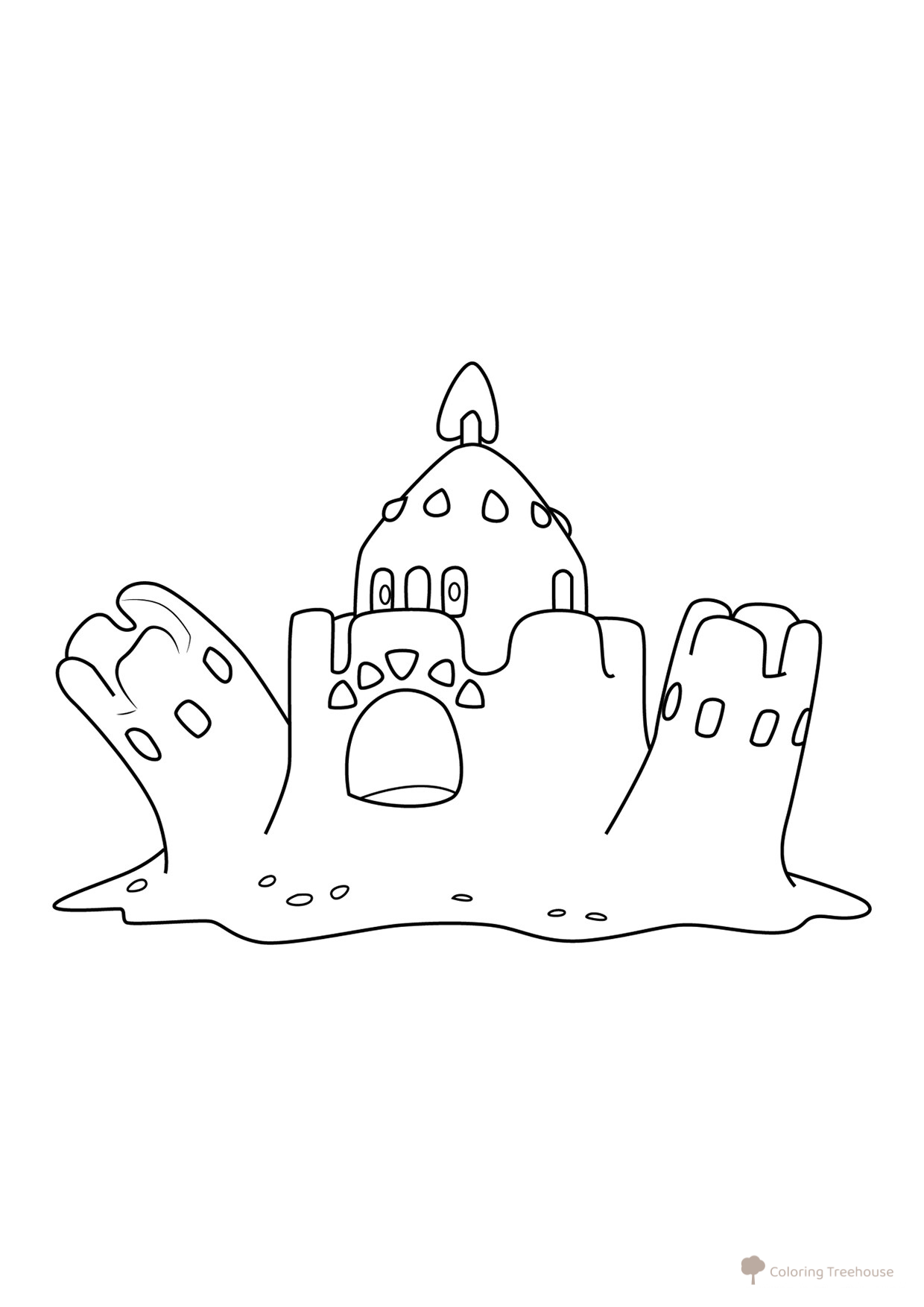 Pokémon Palossand Coloring Page #0770 free printable Generation 7 Pokémon Coloring Pages coloring page