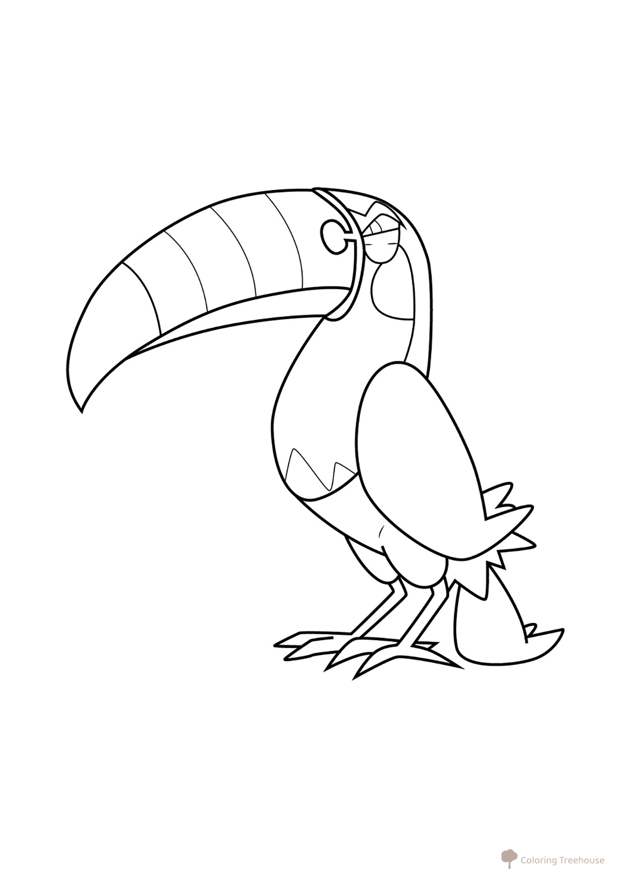 Página para colorear de Pokémon Tukanon #0733 dibujo para colorear gratis de Páginas para colorear — Pokémon (generación 7)