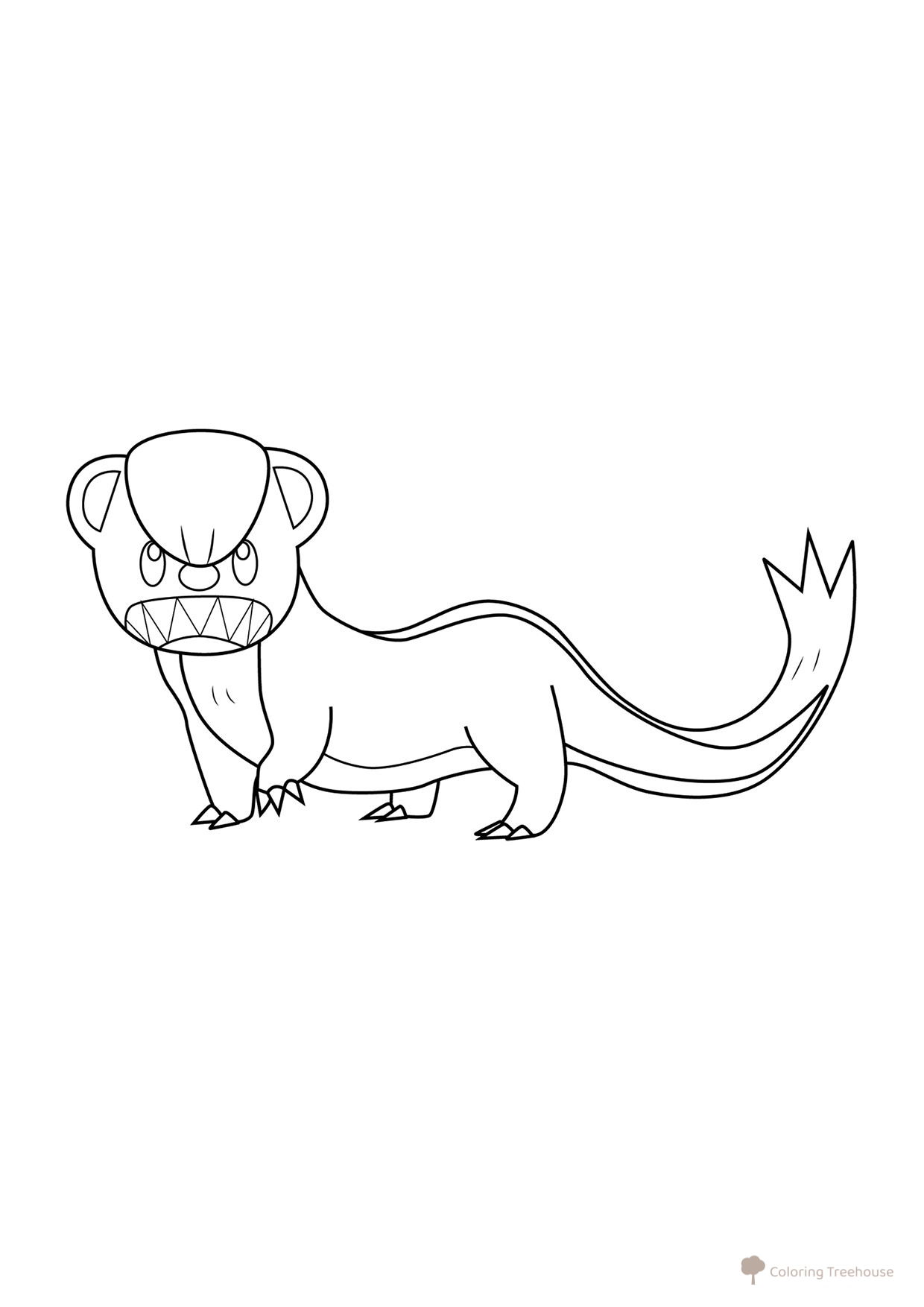 Pokemon Yungoos Coloring Page #0734 free printable Generation 7 Pokémon Coloring Pages coloring page