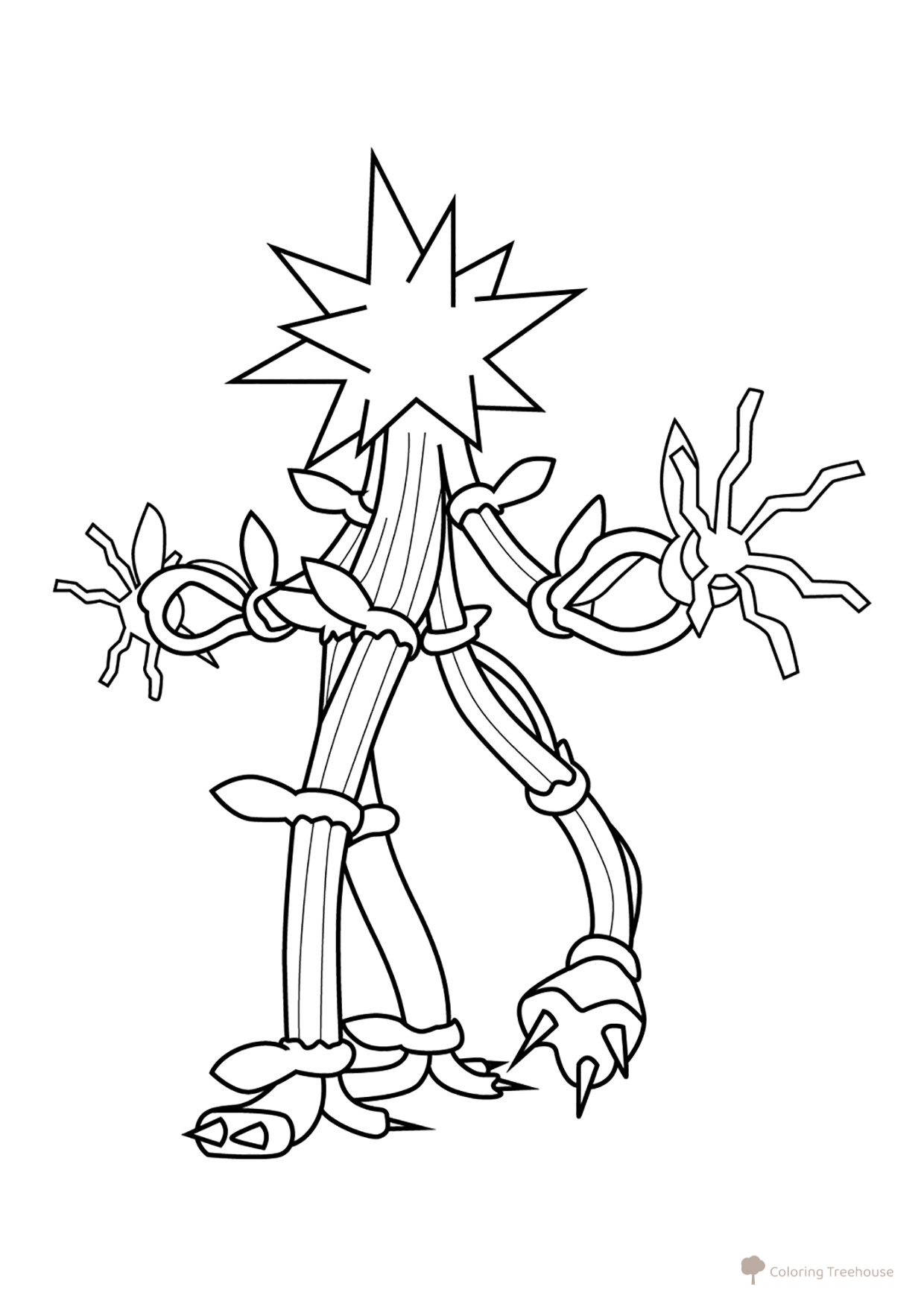 Pokemon Zyurkirtri Coloring Page #0796 free printable Generation 7 Pokémon Coloring Pages coloring page