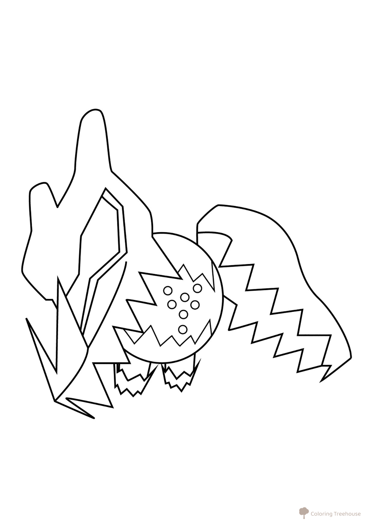 Legendary Pokémon Regidrago Coloring Page #0895 free printable Gen 8 Pokémon Coloring Pages coloring page