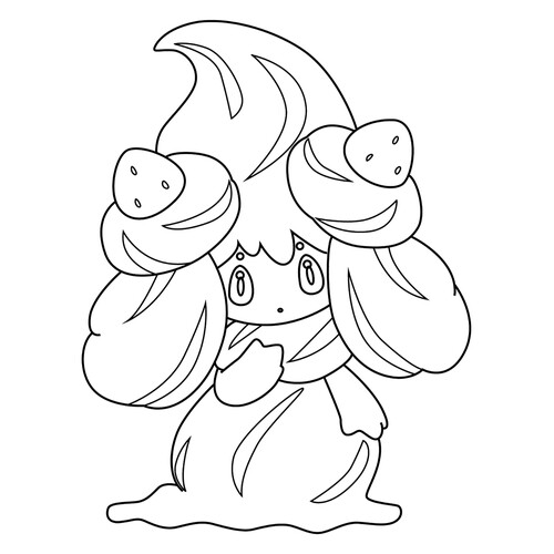 Página para colorear de Pokémon Alcremie #0869 dibujo para colorear gratis de Dibujos para colorear: Pokémon de la 8.ª generación