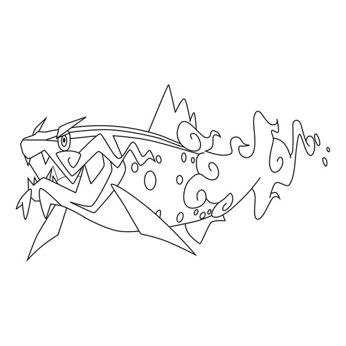 Pokemon Basculin Coloring Page #0902 free printable Gen 8 Pokémon Coloring Pages coloring page