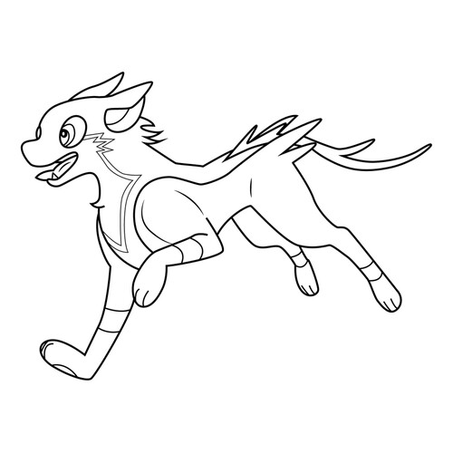 Boltund Pokemon Coloring Page #0836 free printable Gen 8 Pokémon Coloring Pages coloring page