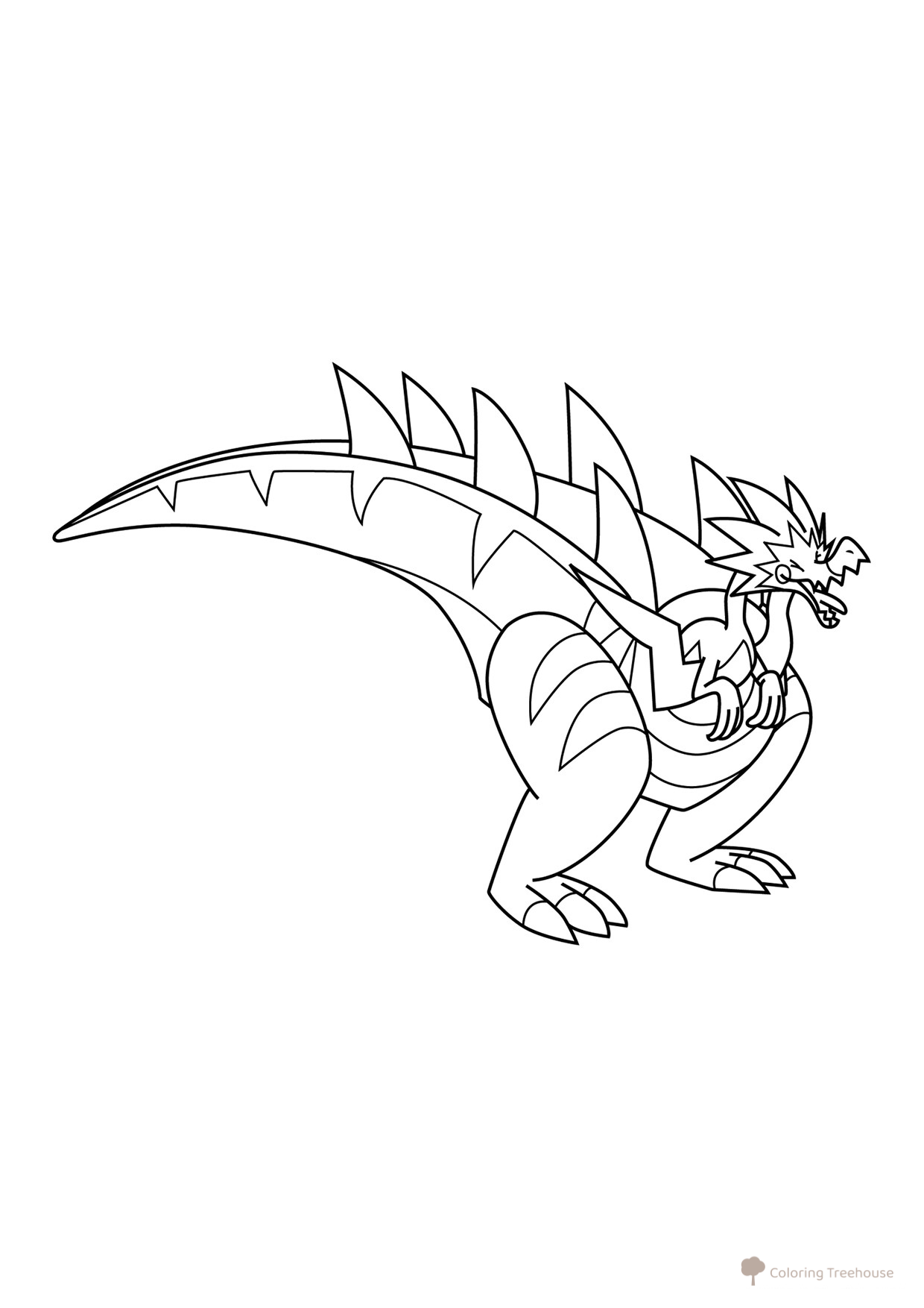 Página para colorear Pokémon Drakozolt #0880 dibujo para colorear gratis de Dibujos para colorear: Pokémon de la 8.ª generación