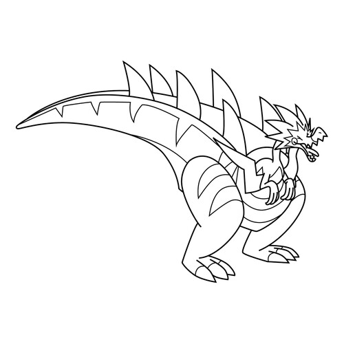 Pokemon Drakozolt Coloring Page #0880 free printable Gen 8 Pokémon Coloring Pages coloring page