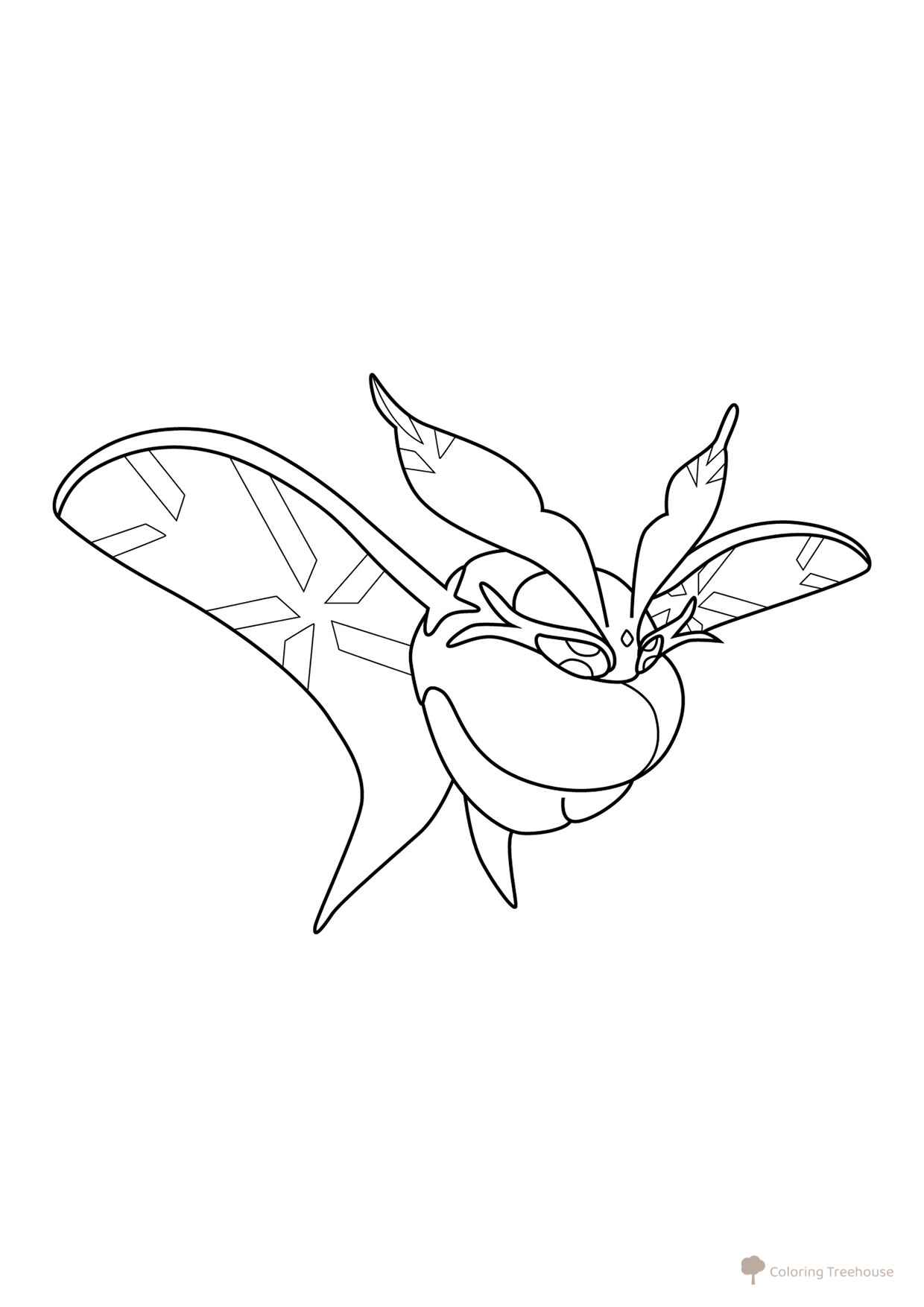 Página para colorear de Pokémon Frosmoth #0873 dibujo para colorear gratis de Dibujos para colorear: Pokémon de la 8.ª generación