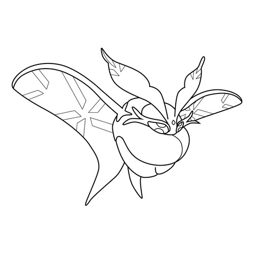 Página para colorear de Pokémon Frosmoth #0873 dibujo para colorear gratis de Dibujos para colorear: Pokémon de la 8.ª generación