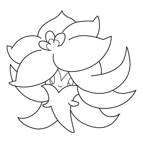 Página para colorear de Pokémon Gossifleur #0829 dibujo para colorear gratis de Dibujos para colorear: Pokémon de la 8.ª generación