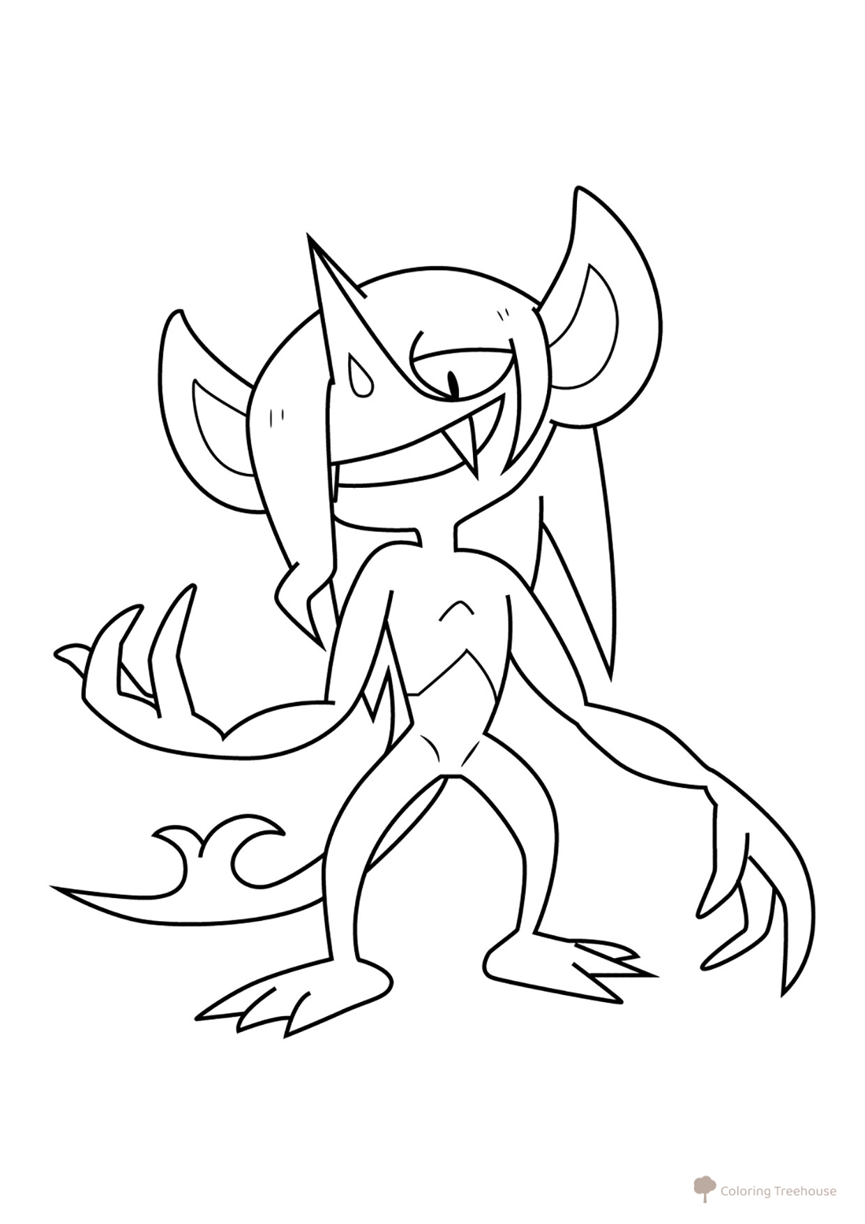 Página para colorear Pokémon Morgrem #0860 dibujo para colorear gratis de Dibujos para colorear: Pokémon de la 8.ª generación