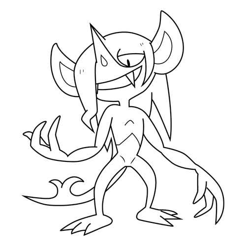 Página para colorear Pokémon Morgrem #0860 dibujo para colorear gratis de Dibujos para colorear: Pokémon de la 8.ª generación